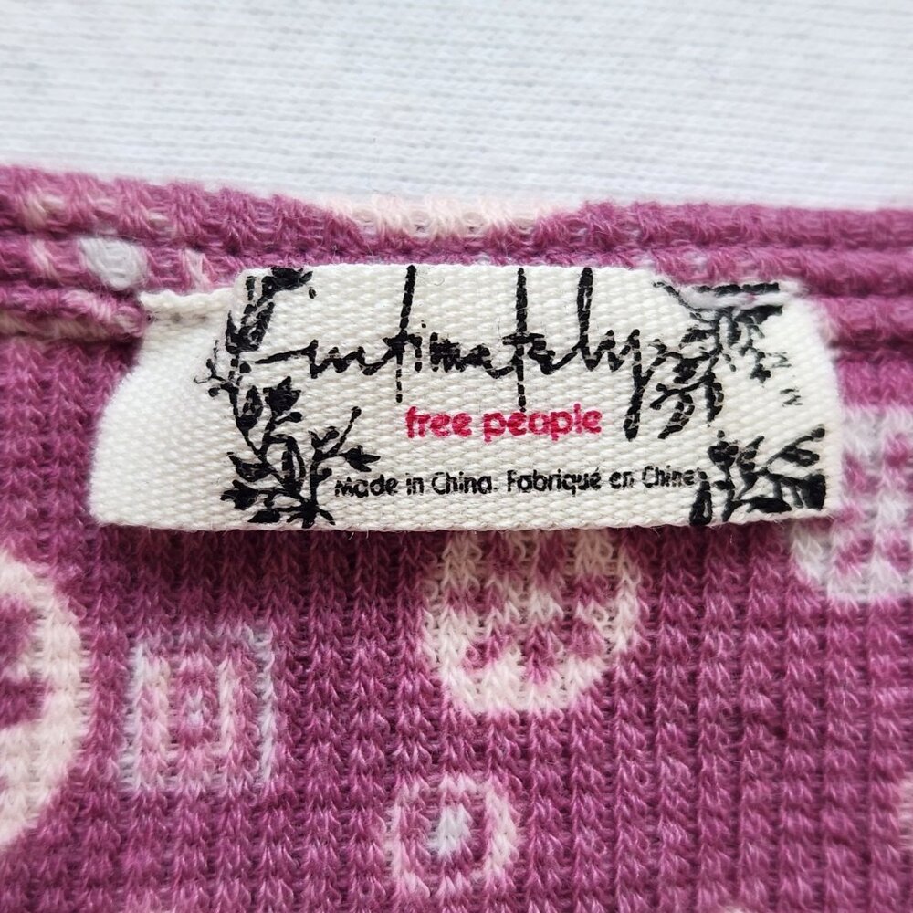 Free People Intimately Home Alone Pink Floral Onesie Pajama Long John Comfy - Picture 7 of 9